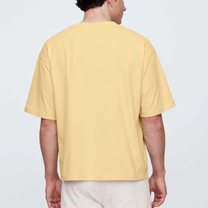 Vente Flash T-shirts Homme Oversize 100% Coton 210gsm Impression par Transfert Thermique Logo Personnalisé Service OEM Vente en Gros - Product Image 2