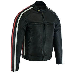 Custom Made Men Motorcycle Leather <b>Jacket</b> Racing Jersey Motorbike <b>Biker</b> With Genuine Leather With Armoured Protection - Product Image 4