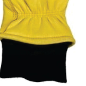 Yellow Leather Work <b>Gloves</b> <b>Knit</b> Wrist Anti-Slip Abrasion Resistant General Purpose Safety <b>Gloves</b> - Product Image 4