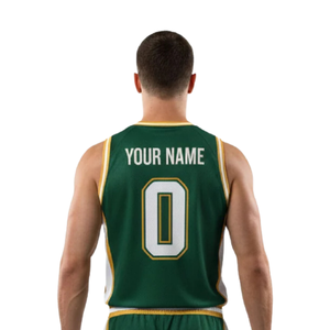 Uniforme de Baloncesto para Hombre, Conjunto de Camiseta y Pantalones Cortos sin Mangas, Cuello con Ribete en Contraste, Nombre y Número Impresos, Kit para Partido de Baloncesto para Adultos, 100% - Product Image 5