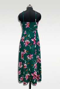 Floral Print Maxi <b>Dress</b> Spaghetti Strap Loose <b>Boho</b> <b>Summer</b> Viscose Polyester Casual <b>Dress</b> With Belt Natural Waistline - Product Image 2