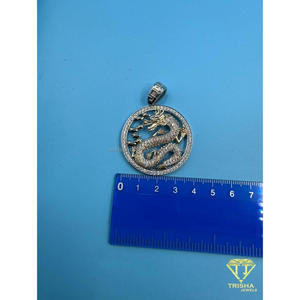 Custom Asian Dragon Pendant Featuring VVS Moissanite Diamonds Handmade Hip Hop Necklace <b>Charm</b> - Product Image 6