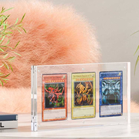 Support magnétique Jinda moderne en acrylique résistant aux UV pour cartes à collectionner, 2/3 emplacements, léger, pour présentoir de cartes sportives, cadre TCG