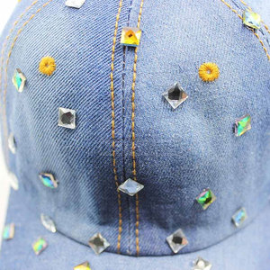 Casquettes en jean respirantes 100 % coton de qualité supérieure, coutures robustes, style décontracté, toutes saisons, personnalisables pour la vente en ligne - Product Image 5