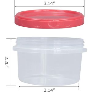 Barattoli di Plastica Riutilizzabili da 8 Once per Congelatore, Contenitori Alimentari Pratici - Product Image 3