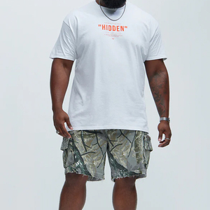 Shorts Cargo de Verano 100% Algodón para Hombre, Casuales, Multibolsillos, Sólidos, Hasta la Rodilla - Product Image 4