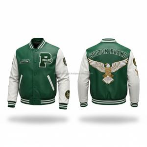 Chaqueta Bomber de PU Gris para Hombre, Marca Personalizada, Logotipo Bordado, Cierre de Cremallera Frontal, Estilo Motero, para Otoño e Invierno - Product Image 4