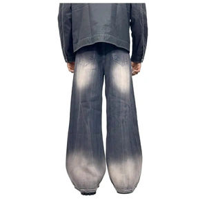 Pantalones Vaqueros Anchos de Diseño Premium y Buena Calidad para Hombre, Ecológicos, Transpirables, Talla Grande, Lavado Ácido - Product Image 2