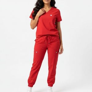 Unisex Nurse Scrubs Set Woven Fabric Medical Uniform for Hospital Professionals Comfortable cotton Polyester Scrub Suits - Product Image 3