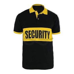 High Visibility Poly/Cotton Security Polo Shirt Banner Stripe Durable Breathable Professional <b>Uniform</b> Security Staff <b>Guards</b> - Product Image 1