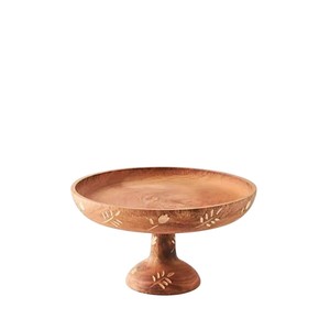 Wholesale Hand Carved Walnut Wood <b>Cake</b> Stand Elegant Round Pedestal for <b>Weddings</b> Parties & Luxury Home Decorative Stand - Product Image 2