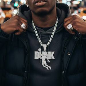 Colgante de Moissanita Personalizado con Diseño de Jugador de Baloncesto Iced Out, Acabado Hip Hop para Fiestas, con Plata 925, Joyería Fina, Colgantes y Dijes - Product Image 4