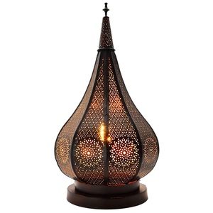 Vintage Wholesale Black <b>Moroccan</b> Metal Iron Ramadan Wind Lamp LED Retro Desktop Turkish <b>Decorative</b> <b>Moroccan</b> Lantern - Product Image 5