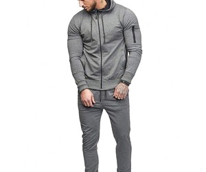 Conjunto Deportivo Casual 2 en 1 para Hombre, Invierno 2026, Venta al Por Mayor |   Sudadera con Capucha Ajustable, Diseño Sólido, 100% Algodón, Transpirable y Ligera - Product Image 2