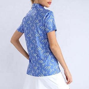 เสื้อโปโลผู้หญิงสำหรับตีกอล์ฟ น้ำหนักเบา ออกแบบได้ตามต้องการ แขนสั้น แห้งเร็ว ติดกระดุม 4 เม็ด - Product Image 2