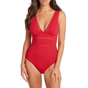 Traje de baño de una pieza para mujer, sexy, con estampado de moda, cintura alta, espalda descubierta, con perlas delanteras, ideal para verano y playa. - Product Image 1