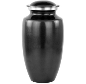 Metal Urn Style <b>Decorative</b> <b>Vase</b> With Lid Traditional Tabletop Vessel - Product Image 1