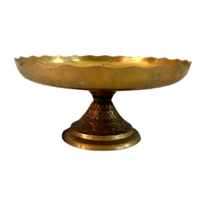 Soporte decorativo para pastel de un solo nivel con acabado de latón y aluminio de Metal, centro de mesa, soporte de exhibición para pastel para decoración de comedor del hogar - Product Image 3