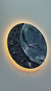 Buy Direct Manufacturer 14 Inches / 35 cm Resin Wood Wall <b>Clock</b> Epoxy Wood Wall <b>Clock</b> Live Edge Rustic Olive Wood Wall <b>Clock</b> - Product Image 3