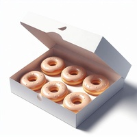 Doughnut Dream - Cajas de Embalaje para Pastelería Personalizables con Materiales Reciclados, Laminación Mate, Grabado en Relieve, para Sushi, Chicle, Papas Fritas