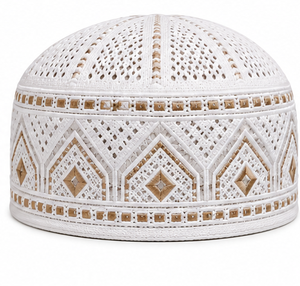 Chapeau de prière musulman bicolore pour hommes, respirant et confortable, Kufi islamique, vente en gros, couvre-chef religieux pour adultes musulmans - Product Image 3