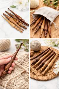 Art Empire Exports – Crochets ergonomiques en bois écologiques avec poignée souple, tailles personnalisées 3mm-15mm, longueur 20cm - Product Image 4