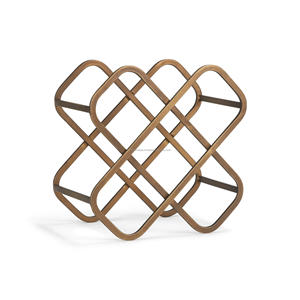 ที่วางไวน์โลหะทำจากไม้แก้วแบบตั้งได้สำหรับจัดโชว์ไวน์ยอดนิยมในบาร์จากอินเดีย - Product Image 3