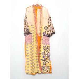 Robe kimono japonaise vintage unique faite à la main en soie pour femme, patchwork, longue, élégante, douce, vêtements de nuit respirants pour l'été - Product Image 3
