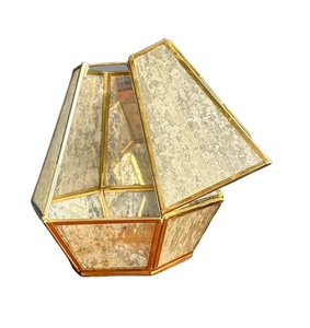 High QualityVintage <b>Mirrored</b> Glass <b>Candle</b> <b>Holder</b> Glass Colorful Frosted Amber Black Clear - Product Image 1