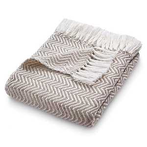 Manta de Jacquard Geométrica Tejida 100% Algodón |   Manta Decorativa Boho para Sofá con Flecos |   Transpirable y Ecológico para Todas las Estaciones - Product Image 2
