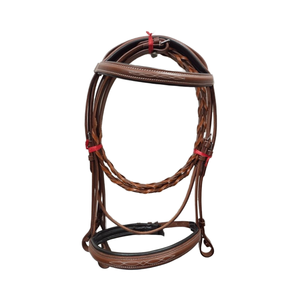 Bride en cuir de cheval de selle anglaise de dressage avec muserolle rembourrée en cuir souple bande de sourcils en cristal raccords en laiton SS pour l'équitation - Product Image 1