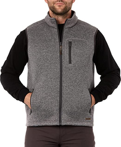 Gilet zippé gris pour homme AMDAA ENTERPRISES, col montant, coupe-vent, respirant, vêtement d'extérieur décontracté, couleur unie, grande taille, automne - Product Image 1