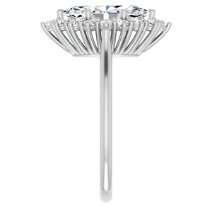 Bague en moissanite taille marquise 12x6mm en argent sterling 925 plaqué or, solitaire de luxe pour fiançailles, mariage ou promesse, pour femme - Product Image 3