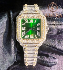 Hot Sale Iced Hip Hop Moissanite Diamond Watch Luxury High Quality Glass Men's Fashion Wristwatch Streetwear Concert Performance - Product Image 3