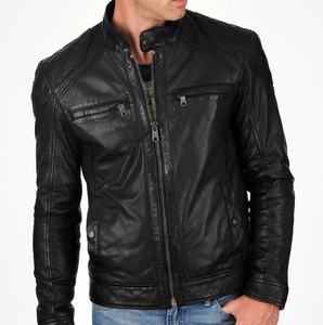 High Quality Genuine Leather Stand Waterproof Eco-Friendly <b>Jacket</b> for <b>Men</b> Women Long-Sleeved Winter Riding Punk Style Motorcycle - Product Image 4