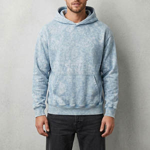 Sweat à capuche polaire respirant pour homme, coupe régulière, 450 GSM, délavé à l'acide et à la pierre, style streetwear, couleur unie, vintage, 100% coton, personnalisé pour l'hiver - Product Image 3
