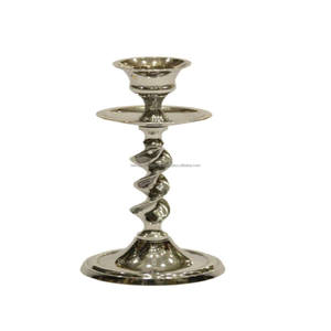 Aluminium <b>Taper</b> <b>Candle</b> <b>Holder</b> With Engraving Nickel Finished Metal <b>Taper</b> <b>Candle</b> <b>Holder</b> For Home Lighting Decoration - Product Image 2