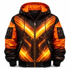 ผู้ผลิตเสื้อผ้าบุรุษ เสื้อแจ็คเก็ตแบบมีฮู้ดกันน้ำแบบกลับด้านได้ ป้องกันลม ทำจากไนลอน เหมาะสำหรับฤดูหนาว สวมใส่สบายๆ สำหรับกิจกรรมกลางแจ้ง มีซิป - Product Image 6