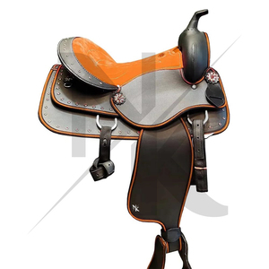 Selle de cheval Western pour barrel racing à prix abordable, en cuir véritable, équipement d'équitation, logo personnalisé, fabricant OEM d'articles équestres - Product Image 5