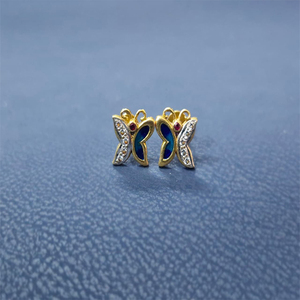 RIZTA JEWELS Pendientes de Mariposa de Lujo con Diamantes Cultivados en Laboratorio en Oro de 18K |   Joyería Fina Hecha a Mano para Mujer |   Regalo para Fiestas |   Fábrica - Product Image 1