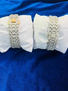 Reloj Automático para Hombre de Plata de Ley 925 y Oro Amarillo de 18K con Diamante Moissanita para Joyería de Moda Masculina - Product Image 3