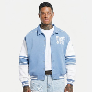 High Quality 100% Cotton Canvas Front Logo Windproof Breathable Winter Wear <b>Smart</b> and Stylish College Bomber <b>Jacket</b> <b>for</b> <b>Men</b> - Product Image 1