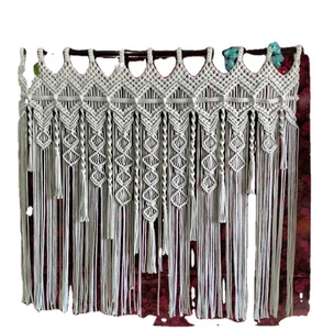 Extra Large Macrame Wall Hanging Wedding Backdrop Curtains Wall Macrame Handmade Cotton Cutrain - Product Image 1