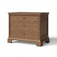 Table de chevet contemporaine en bois massif Ferly, élégante table de nuit en bois, meuble durable pour chambre principale