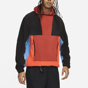 Sweat-shirts à capuche personnalisés avec empiècements, fermeture à lanières et logo sur mesure, en vente - Product Image 1
