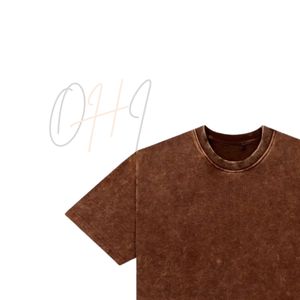 Best Selling Men's Brown Acid Wash <b>Vintage</b> <b>Tee</b> 2026 Premium Quality 100% Cotton Eco-Friendly Customizable Bulk Supply Fast - Product Image 2