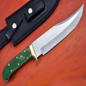 Couteau de chasse à lame fixe en acier au carbone, bord droit, manche en bois, qualité industrielle, épaisseur 0,6 mm - Product Image 4