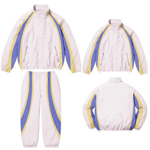<b>Top</b> Selling Men Two Piece Vintage Windbreaker Tracksuit <b>Reflective</b> Stripe Oversized Zip up Windbreaker Tracksuit for Men's - Product Image 6