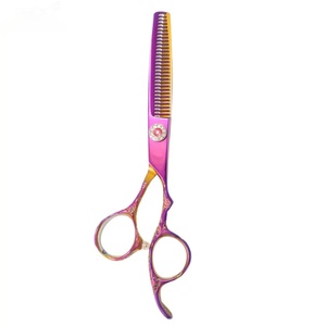 Ciseaux à effiler Ryzer Studio en acier inoxydable, pointe de lame affûtée, pour droitiers, manche en plastique, long manche, pour salon de coiffure - Product Image 2