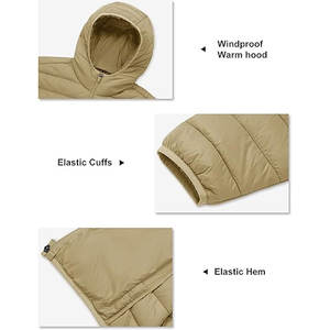 Veste matelassée isolante pour homme, légère, imperméable et avec capuche, vente en gros - Product Image 6